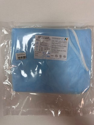 Халат хирургический одноразовый,рукав манжета ,стерильный , 25г/м2, 54-56, 1шт