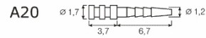 Титановый штифт IKT-A20-V  1шт.