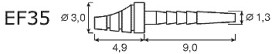 Титановый штифт IKT-EF35-V  1шт.